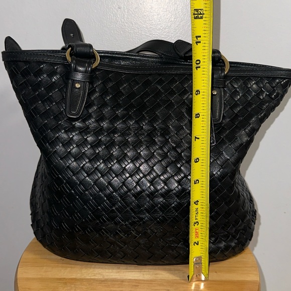 Cole Haan Black Woven Leather shoulder Bag - Picture 8 of 9